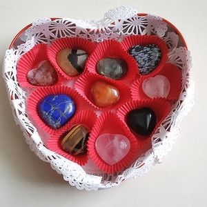 Crystal Hearts 10 Assorted Beautiful Crystal Gemstones